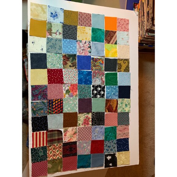 Vintage Cotton Quilting Squares Collection - 154 Pieces 2.5" - Picture 8 of 9